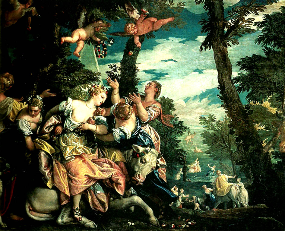 Paolo  Veronese rape of europa venice, ducal palace,